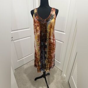 Bohemian Tie-Dye Maxi Dress